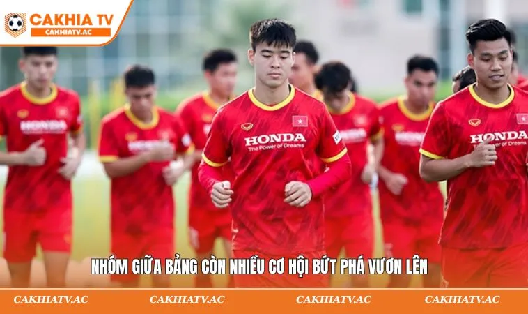 Nhóm giữa bảng còn nhiều cơ hội bứt phá vươn lên